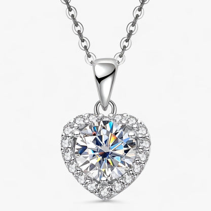 PureGlow - Luksus Moissanite Heart Shine halskjede