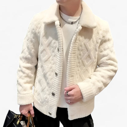 Hannah - Langermet tykk fleecejakke med knapper