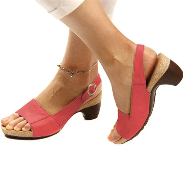 Lauren – Sandaler med justerbar spenne med Slingback Design