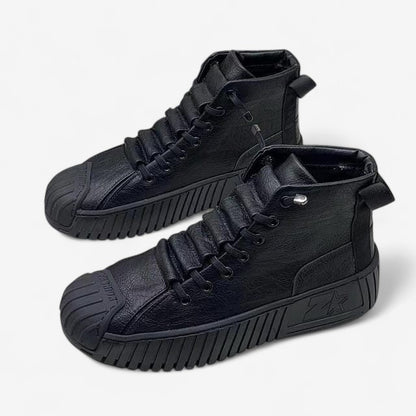 Noud – Ankelstøvler med flat såle, snøring og rund tå