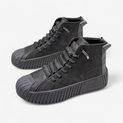 Noud – Ankelstøvler med flat såle, snøring og rund tå