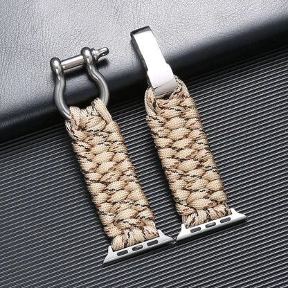 Max - Holdbar Paracord Stropp for Apple Watch med Justerbar Passform