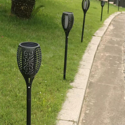 SolarFlame - Lys opp hagen din med flakkende solfakler med flamme| 4 stykker