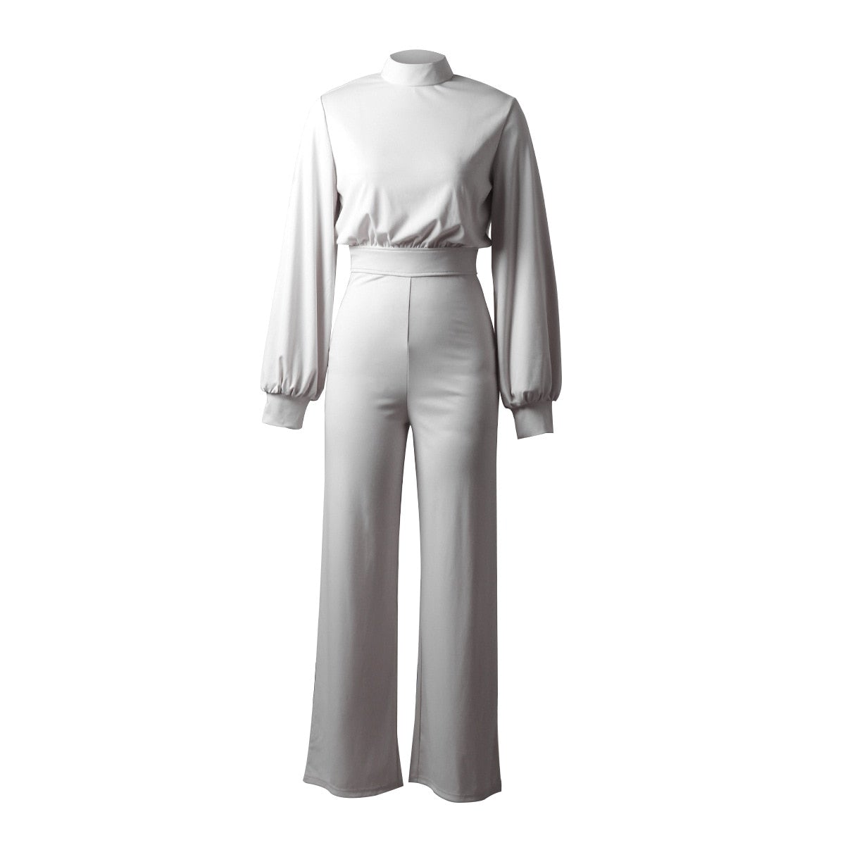 Fiona - Moderne jumpsuit med ballongermer og bukser med vide ben
