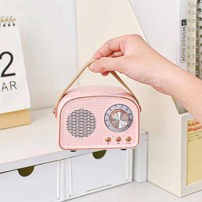 SoundEcho vintage Bluetooth-høyttaler med FM-radio og bass