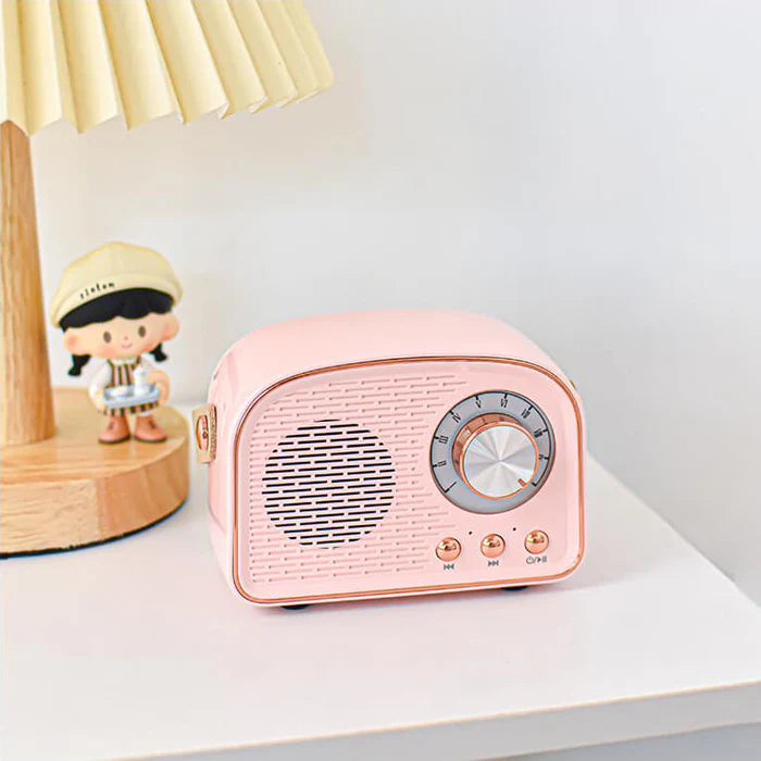 EchoRetro - Vintage Bluetooth-høyttaler med FM-radio og rik lydkvalitet