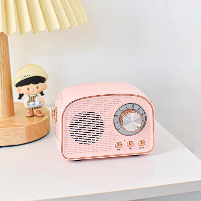 SoundEcho vintage Bluetooth-høyttaler med FM-radio og bass