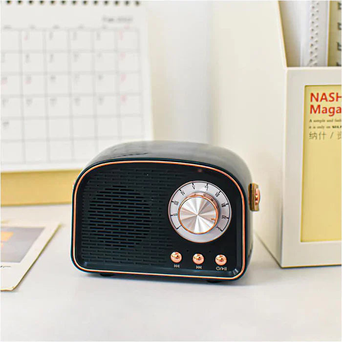 SoundEcho vintage Bluetooth-høyttaler med FM-radio og bass