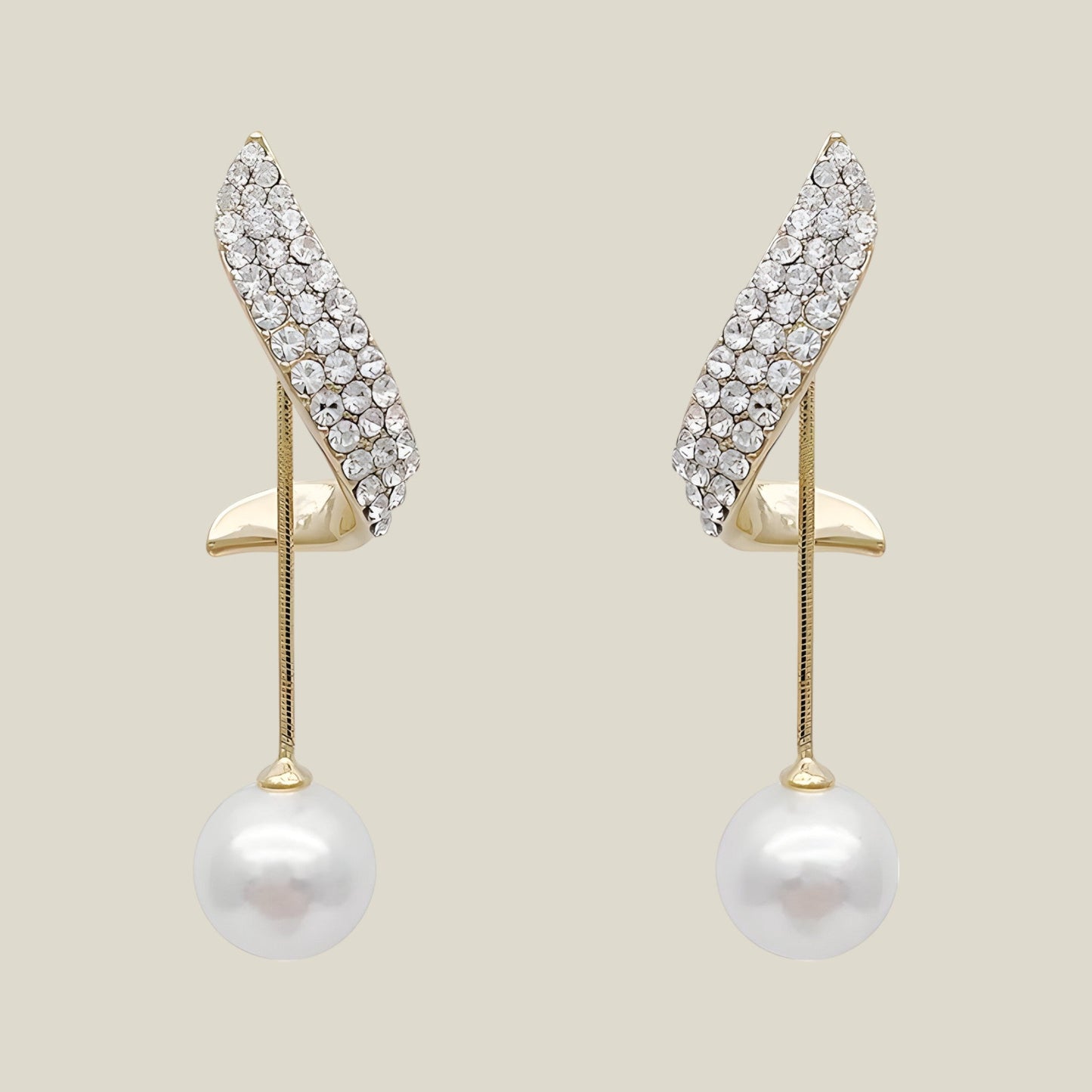 Elise - Elegant Boho-Chic Crystal Øredobber med Frynser-1