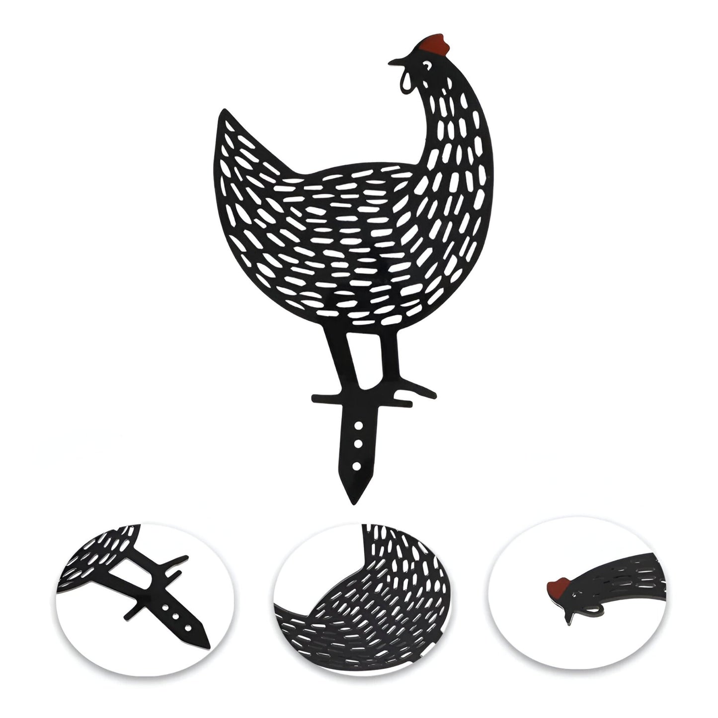 CharmingCluck - Lekende kyllingfamilie i akryl for levende hagesjarm