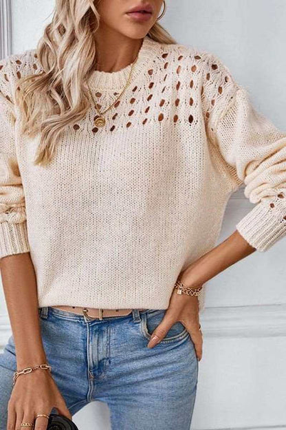 Hannah - Chic genser med åpen sømdetaljer