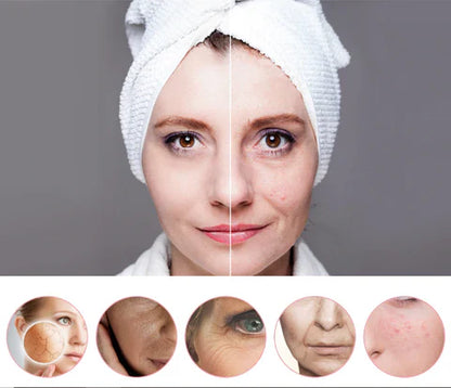 GlowVibe - ansiktsmassasjeapparat for hudforyngelse og rynkereduksjon