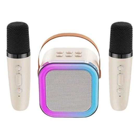 EchoTune – Kompakt mini karaokehøyttaler med trådløse mikrofoner og klar lyd