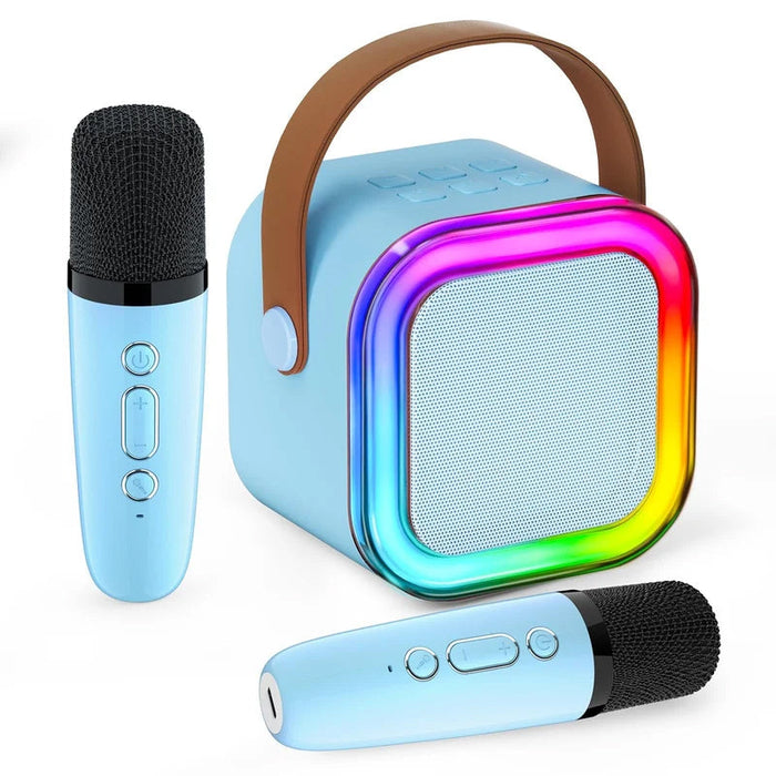 EchoTune – Kompakt mini karaokehøyttaler med trådløse mikrofoner og klar lyd