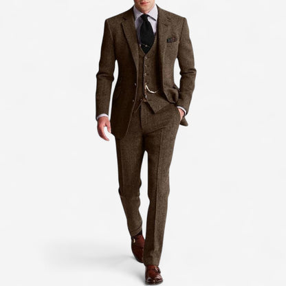 Rafael - Slim Fit ullblandet tredelt dress med blazer vest og bukser