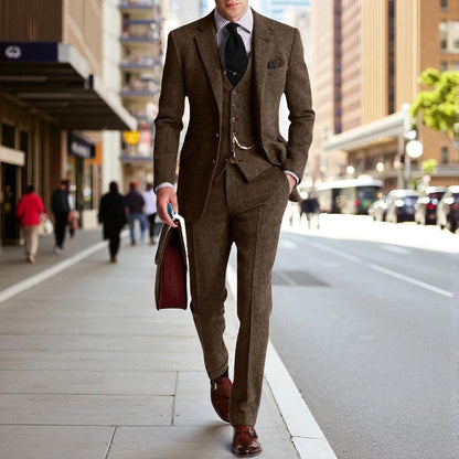 Rafael - Slim Fit ullblandet tredelt dress med blazer vest og bukser