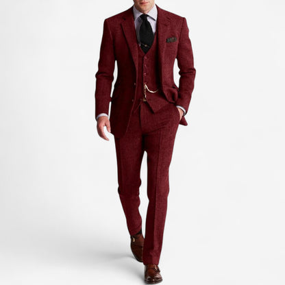 Rafael - Slim Fit ullblandet tredelt dress med blazer vest og bukser