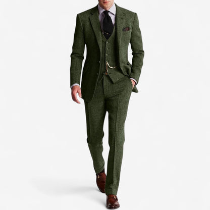 Rafael - Slim Fit ullblandet tredelt dress med blazer vest og bukser