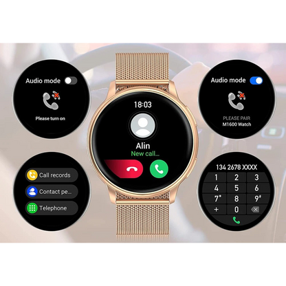 FitTrack - Smart Fitness Tracker Klokke med Bluetooth Samtaler