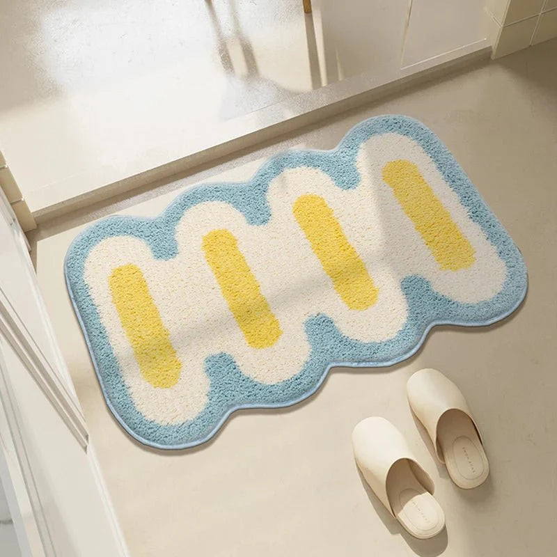 SoftShape - Baderomsmatte med geometrisk mønster og sklisikker bunn