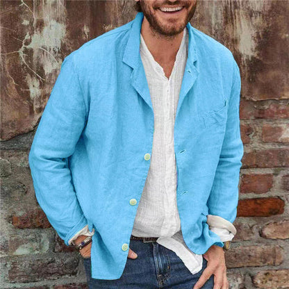 Ethan - Uformell langermet jakke med løse knapper