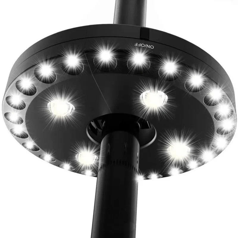 LumoLight - 28 LED-paraplybelysning for uteplass for perfekt utendørsstemning