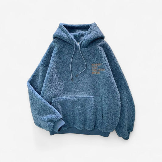 Saphira – Langermet Hettegenser med Justerbar Hette og Lommer