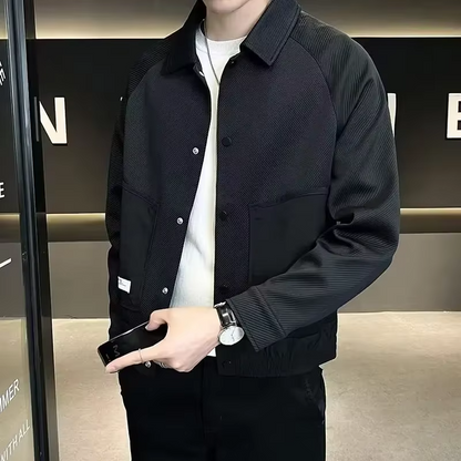 Rowen – Langermet Jakke med Dun Krage og Knappelukking