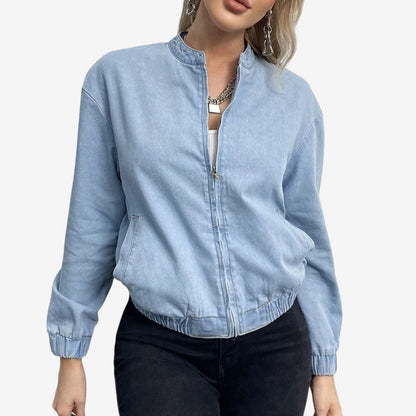 Harmony – Langermet Jakke med Glidelås og Lommer