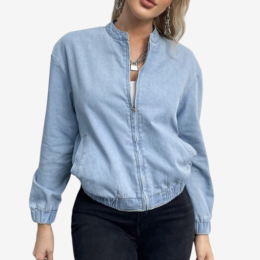 Harmony – Langermet Jakke med Glidelås og Lommer