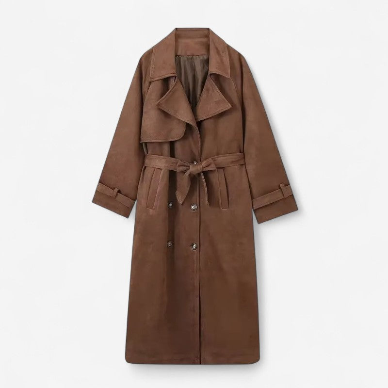 Sophie - Langermet trenchcoat med knapplukking og justerbart midjebånd