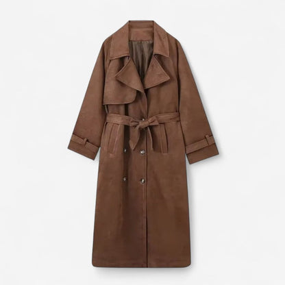 Sophie - Langermet trenchcoat med knapplukking og justerbart midjebånd