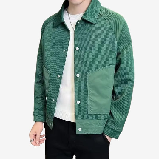 Rowen – Langermet Jakke med Dun Krage og Knappelukking