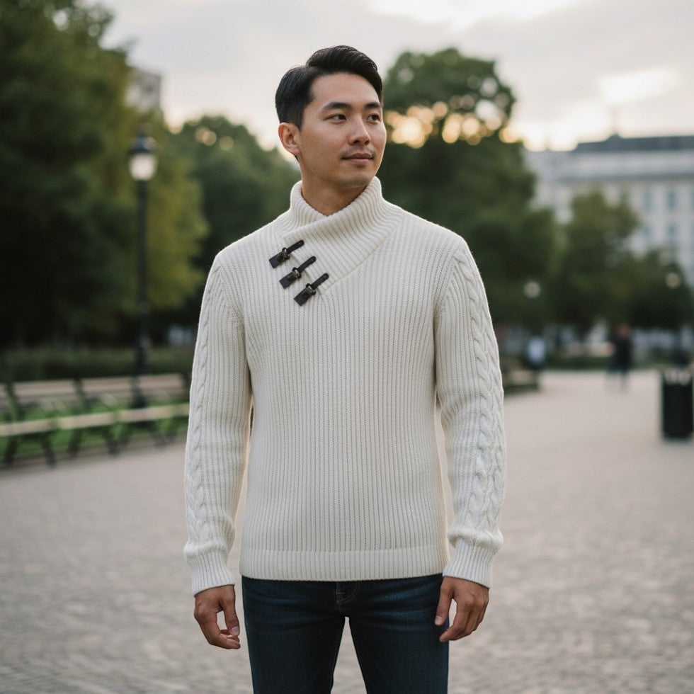 Magnus – Langermet Slim Fit Genser med Ribbe detaljer