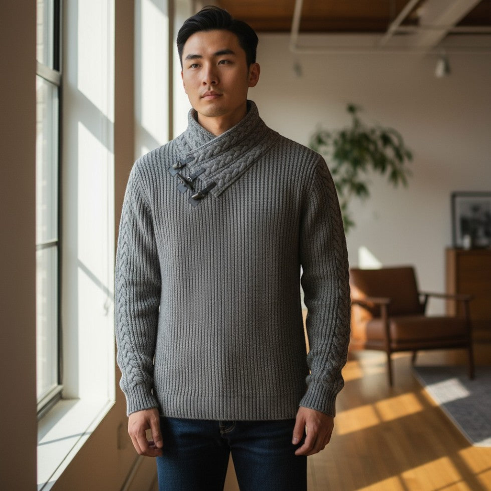 Magnus – Langermet Slim Fit Genser med Ribbe detaljer