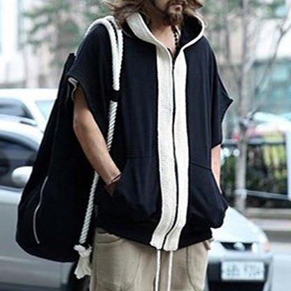 Ezra - Overdimensjonert Hetteskjorte med Glidelåsstenging Foran