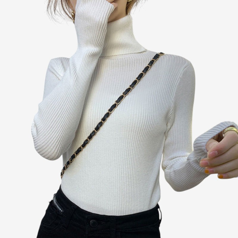 Lena – Genser med høy hals og lange ermer