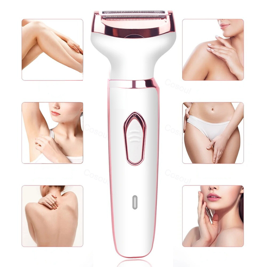 SmoothEase - 4-i-1 elektrisk barbermaskin med oppladbart batteri og vanntett design