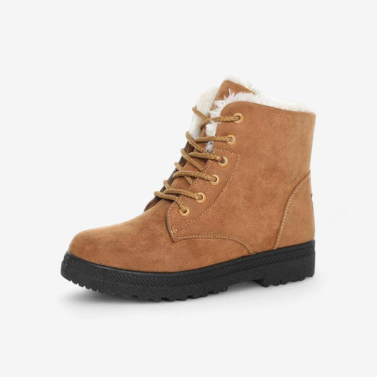 Sonya - Rundtå Støvler med Snøring og Sklisikker Såle