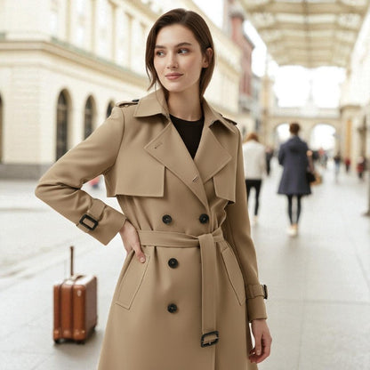 Maaike – Trenchcoat med belte i midjen