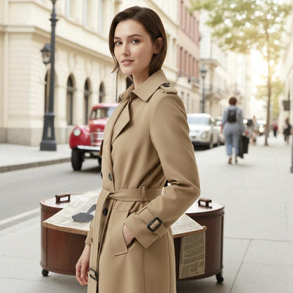 Maaike – Trenchcoat med belte i midjen